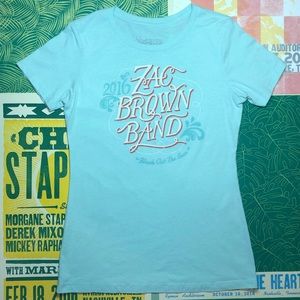 Zac Brown Band teal concert tee